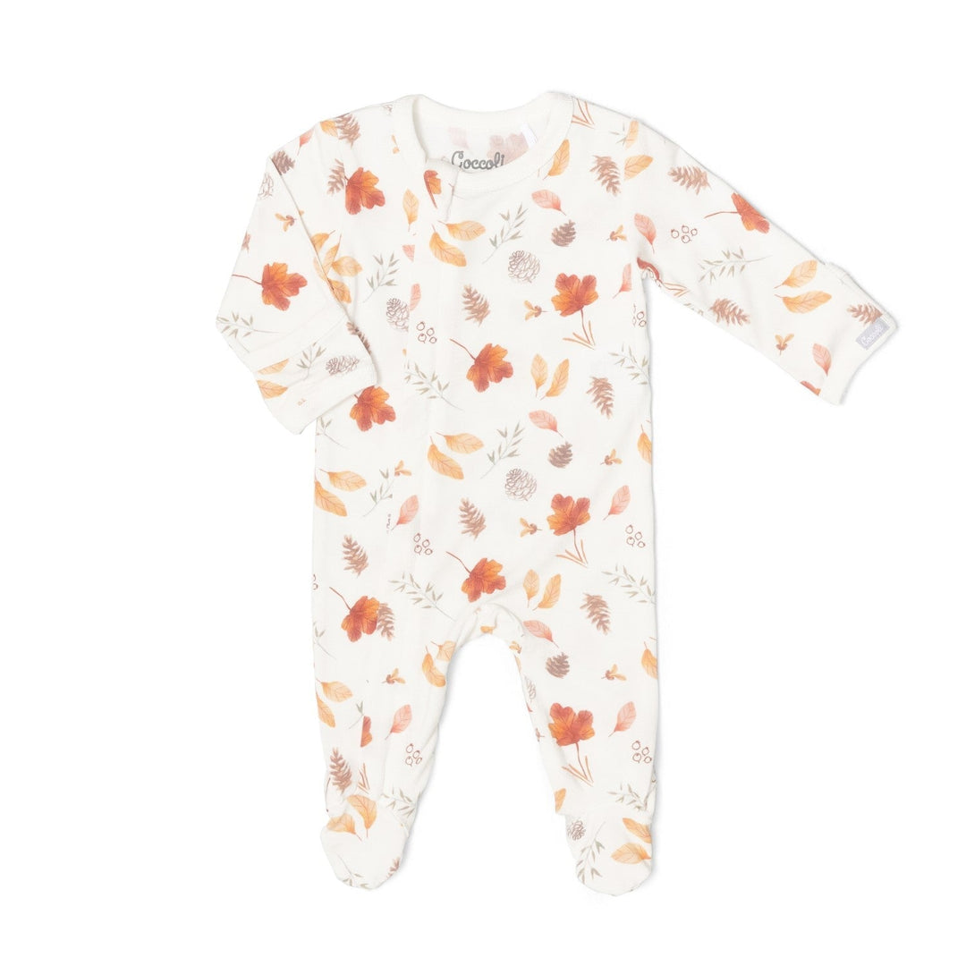 pyjama une pièce feuillage automnal Coccoli Mlle et Coco