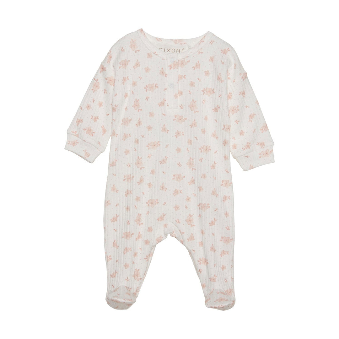 pyjama une pièce fleurs roses délicates Fixoni Mlle et Coco