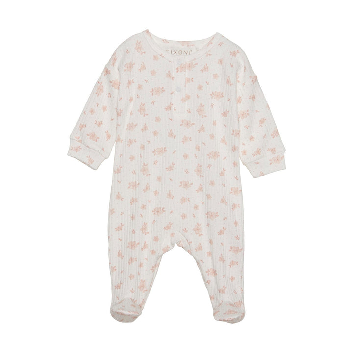 pyjama une pièce fleurs roses délicates Fixoni Mlle et Coco