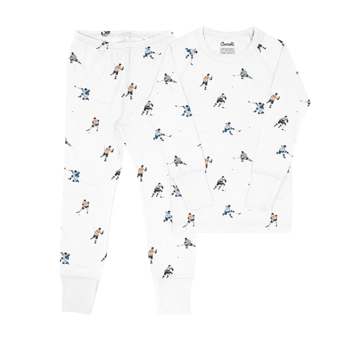Pyjama fond blanc Hockey Coccoli Mlle et Coco