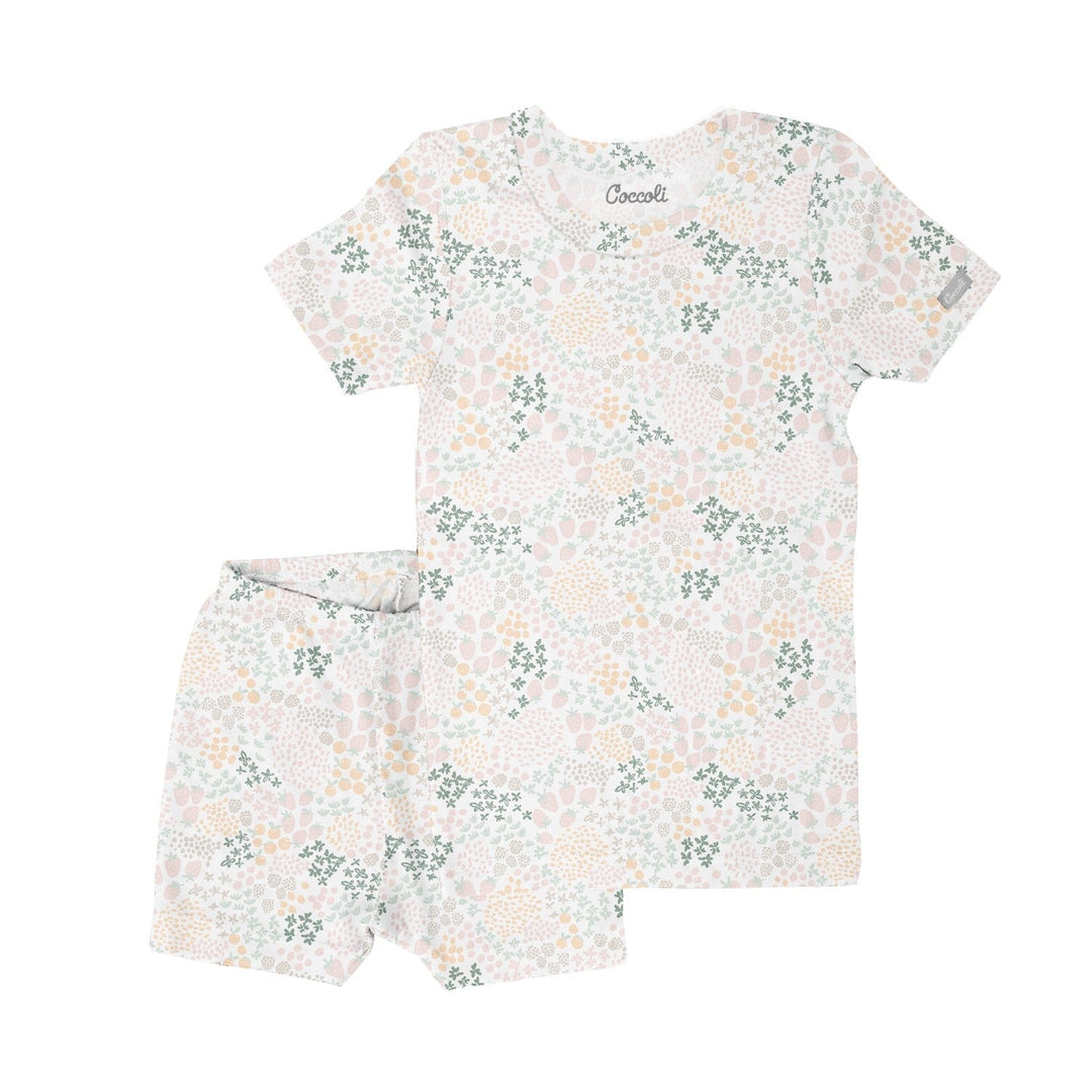 pyjama deux-pièces fraise orange Coccoli Mlle et Coco