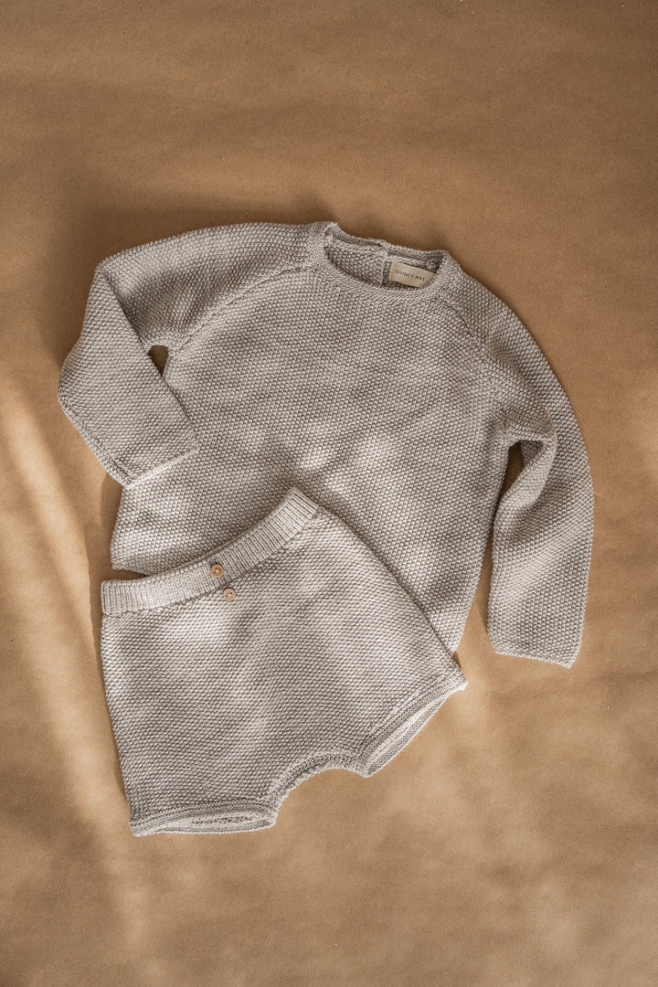 ensemble quincy mae coton gris deux pièces Mlle et Coco