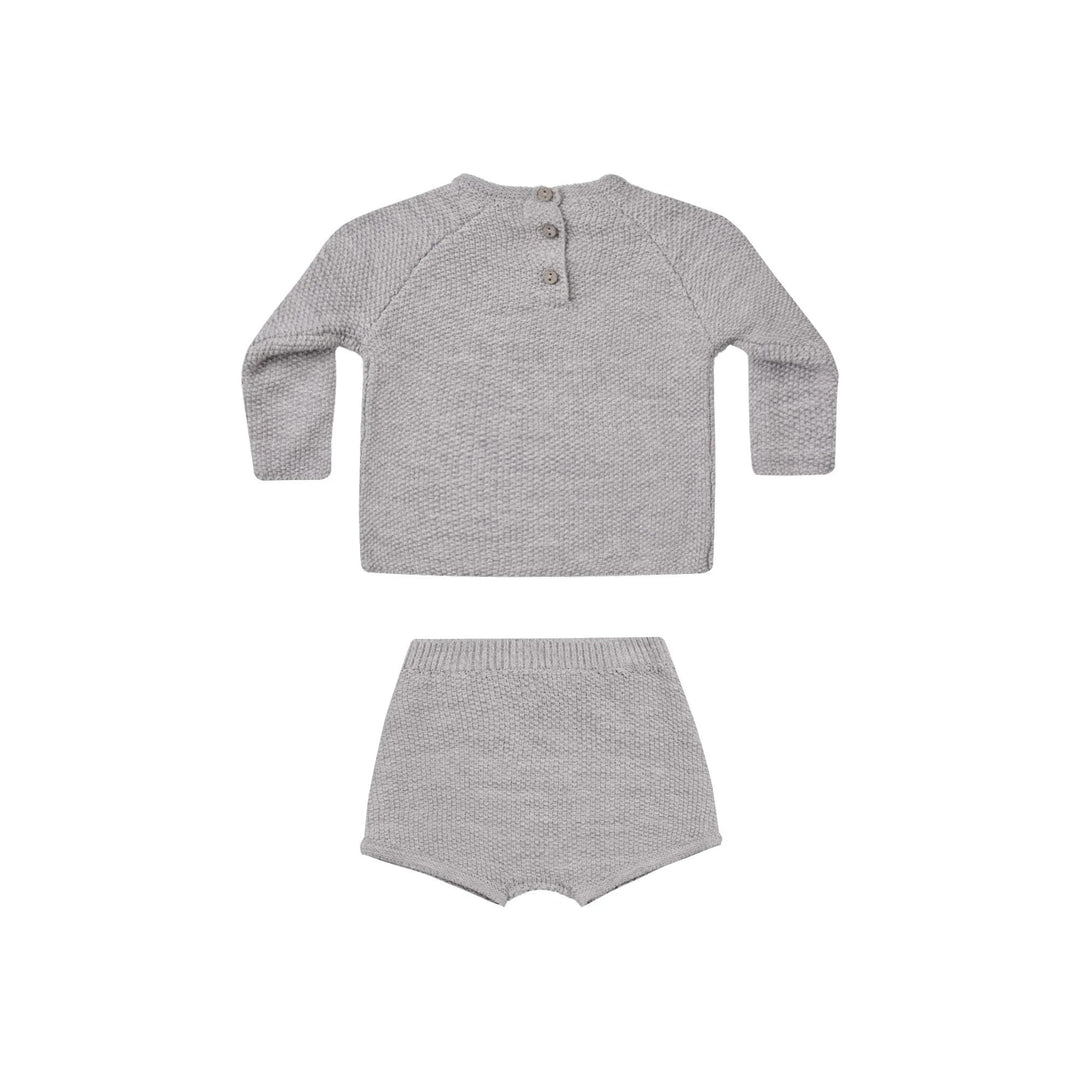 ensemble quincy mae coton gris deux pièces Mlle et Coco