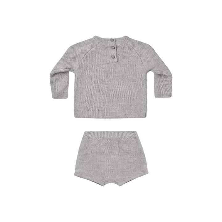 ensemble quincy mae coton gris deux pièces Mlle et Coco