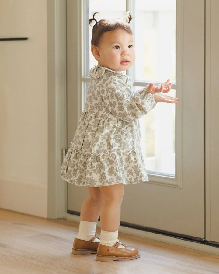 Robe et culotte assortie  Crème floral gris Quincy Mae