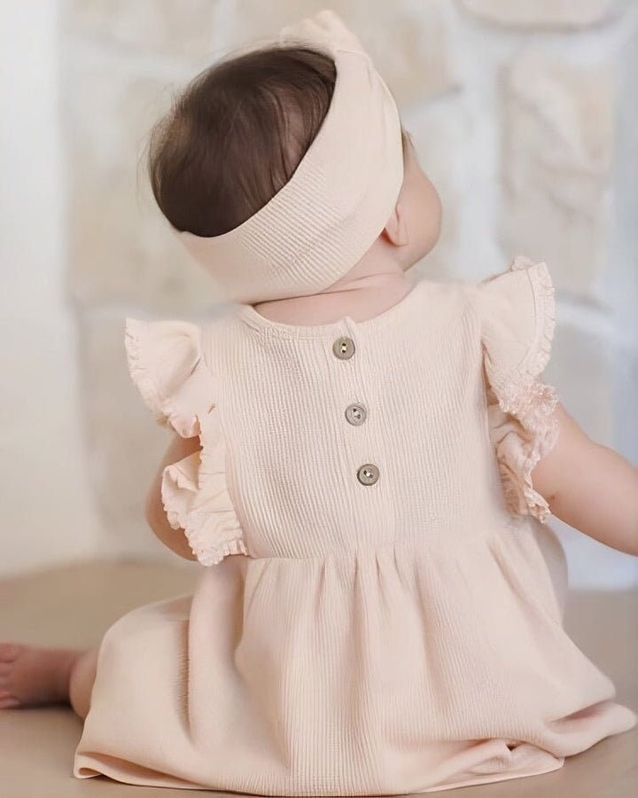 Robe et culotte assortie rose antique Quincy Mae Mlle et Coco