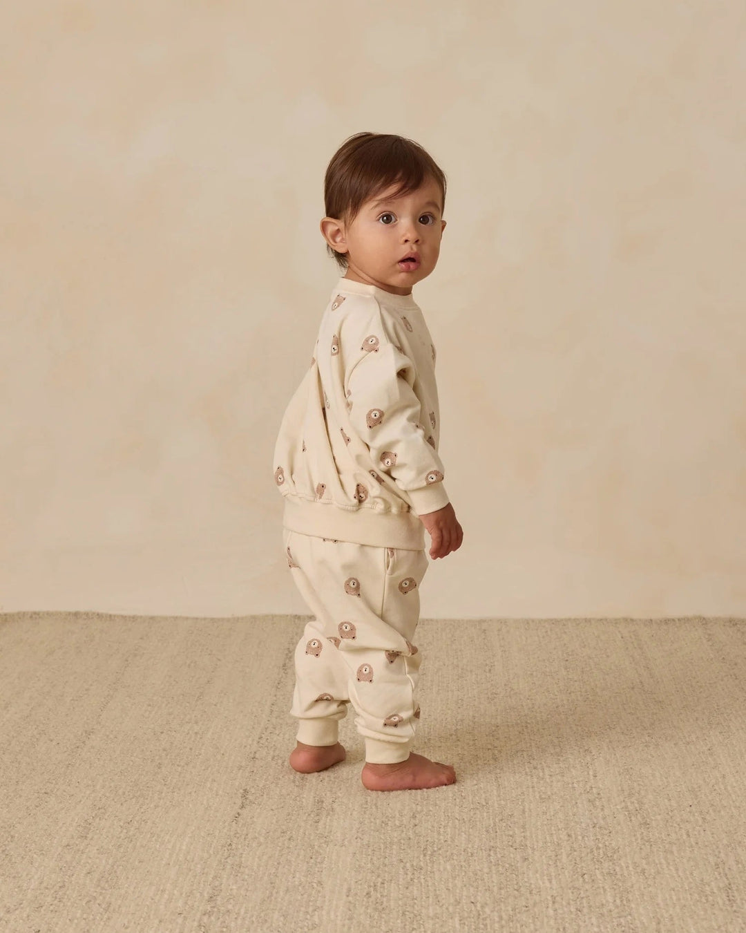 Pantalon de survêtement décontracté Ours brun Quincy Mae Mlle et Coco