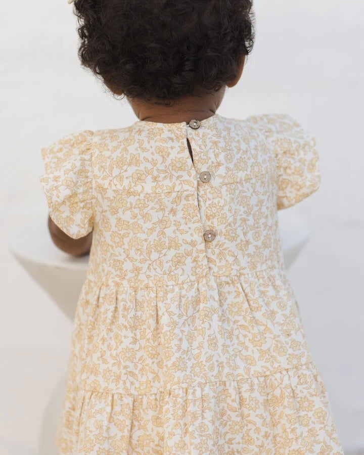 Robe et culotte assorties Lily fleurs jaunes  Quincy Mae Mlle et Coco