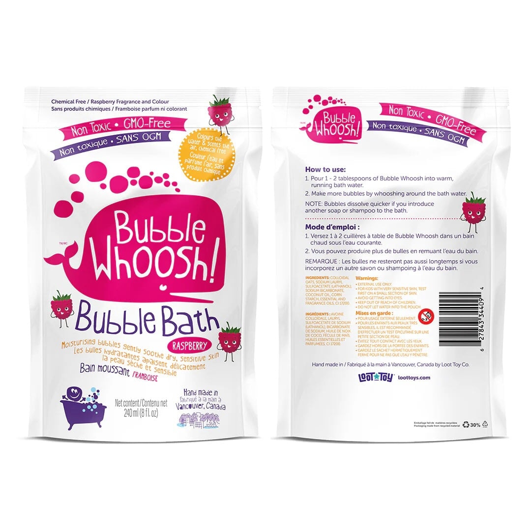 Bain moussant Bubble Woosh framboise Loot Toys Mlle et Coco