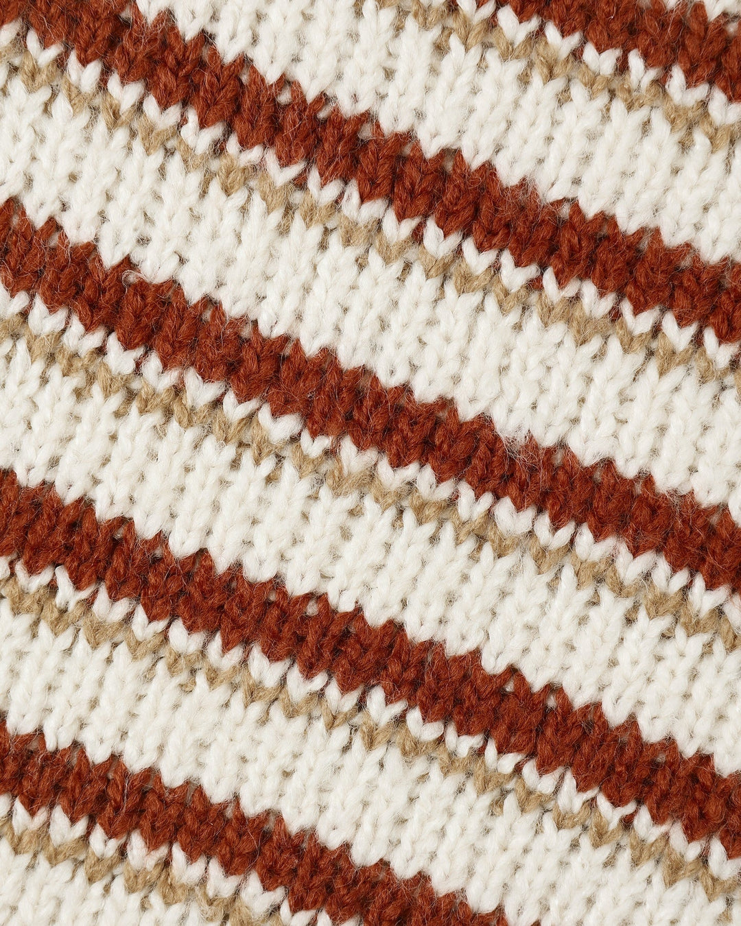 Pull tricot Aspen beige rayé cannelle et caramel Rylee + Cru Mlle et Coco