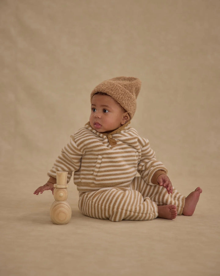 Pull à pression  Rayures caramel Rylee + Cru Mlle et Coco