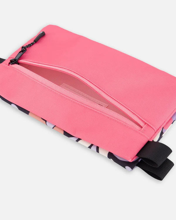 trousse à crayon noir floral rétro Deux par Deux 