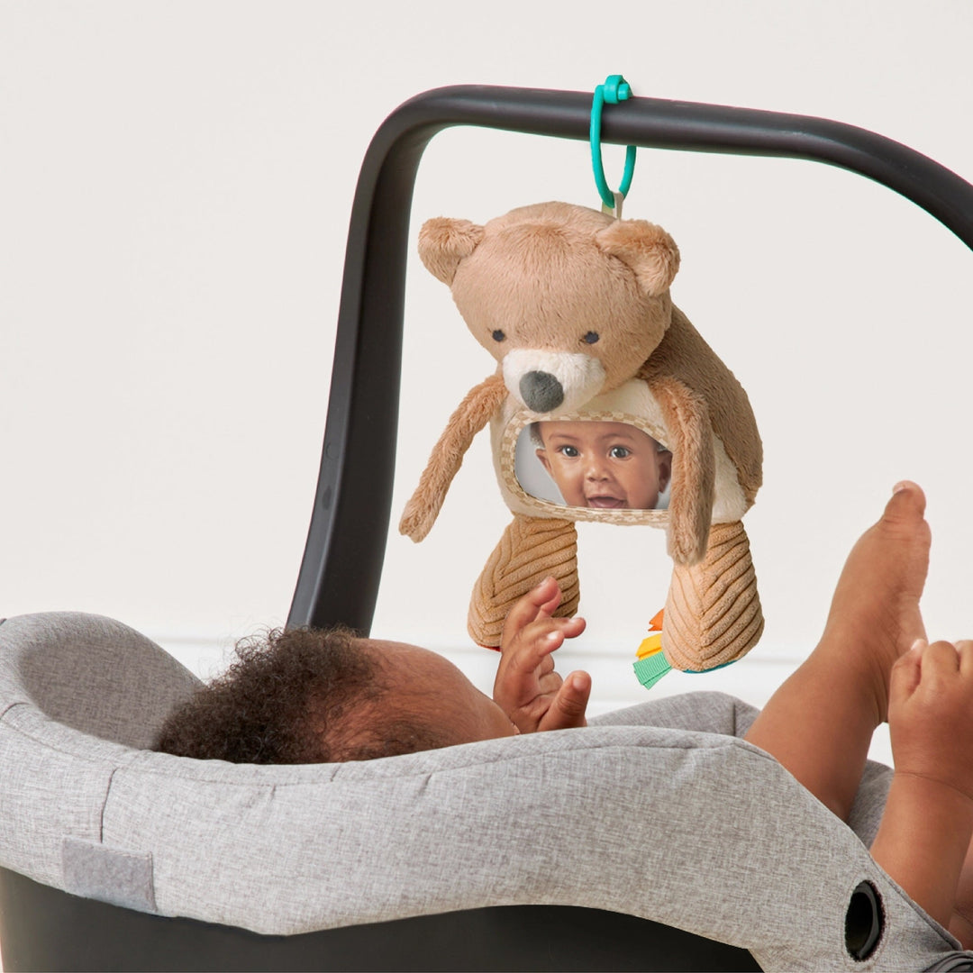 Itzy Ritzy peluche ourson miroir voiture Mlle et Coco