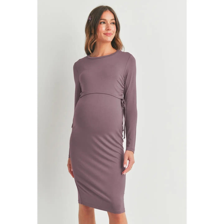 robe maternité allaitement mauve Hello Miz Mlle et Coco