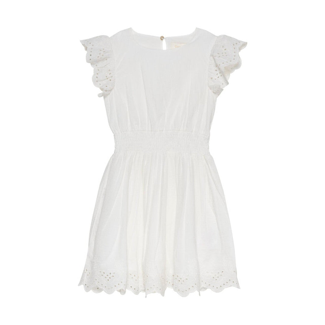 Robe - Blanche et ourlet de dentelle - Creamie Échantillon de vêtement Creamie 