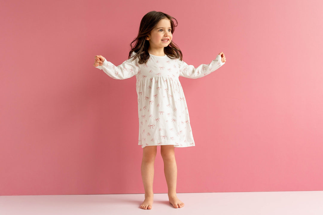 Robe tencel/modal Blanc et boucle rose
Coccoli