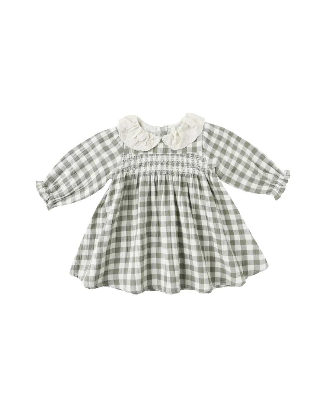 Robe et culotte assortie Callie carreaux sauge Quincy Mae Mlle et Coco