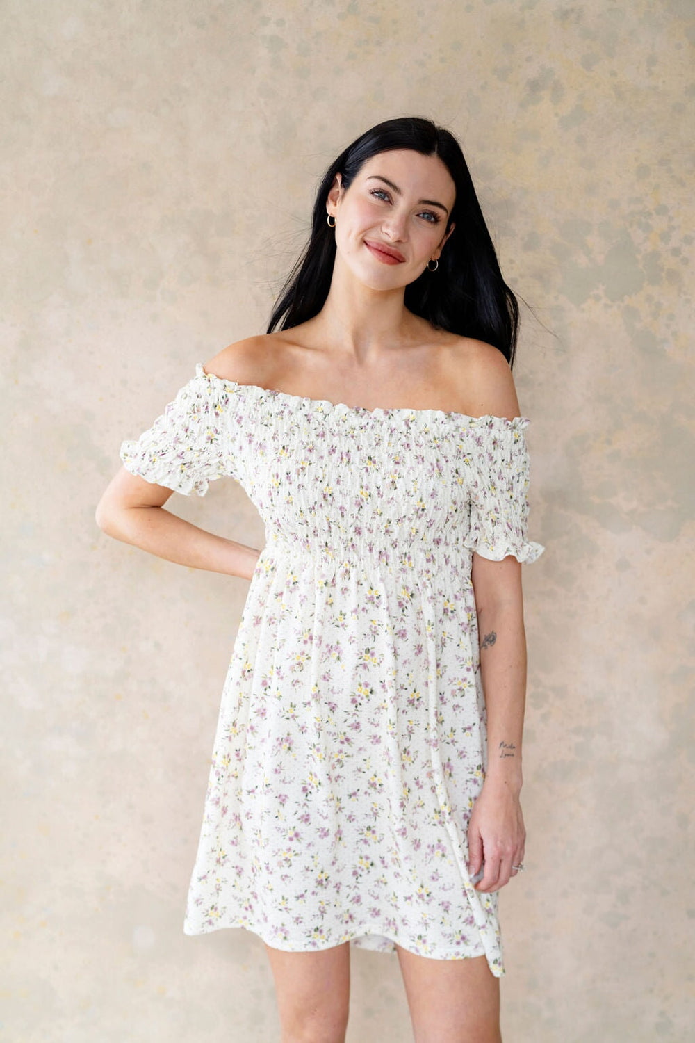Robe Rose maternité floral vintage Mlle et Coco