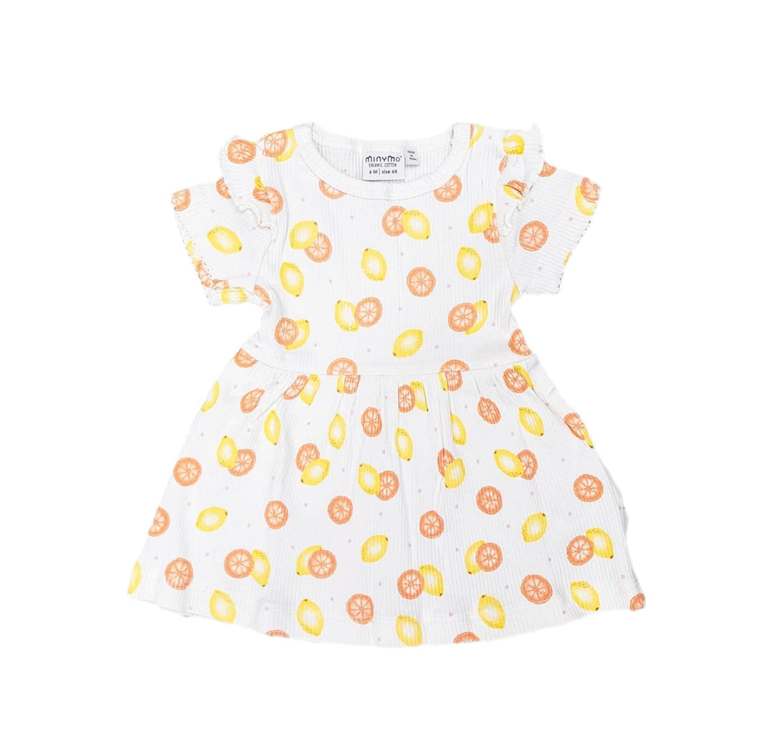 robe manches courtes Minymo citron pamplemousse