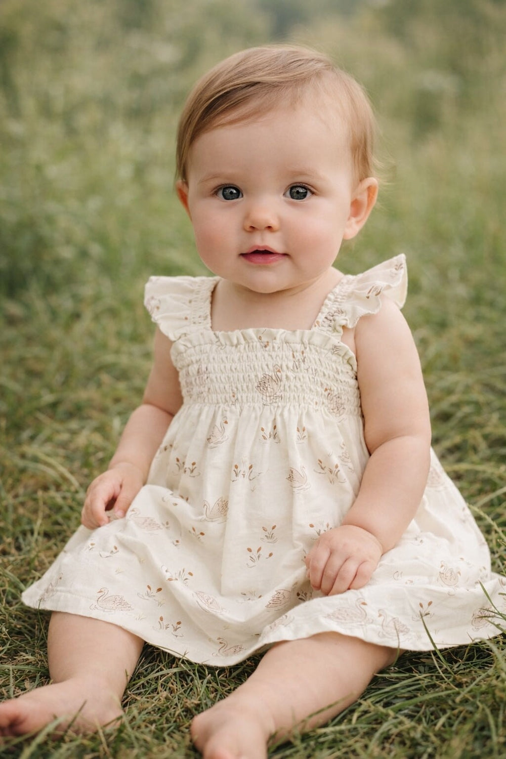 robe Quincy Mae Cygne rose fond crème Mlle et Coco