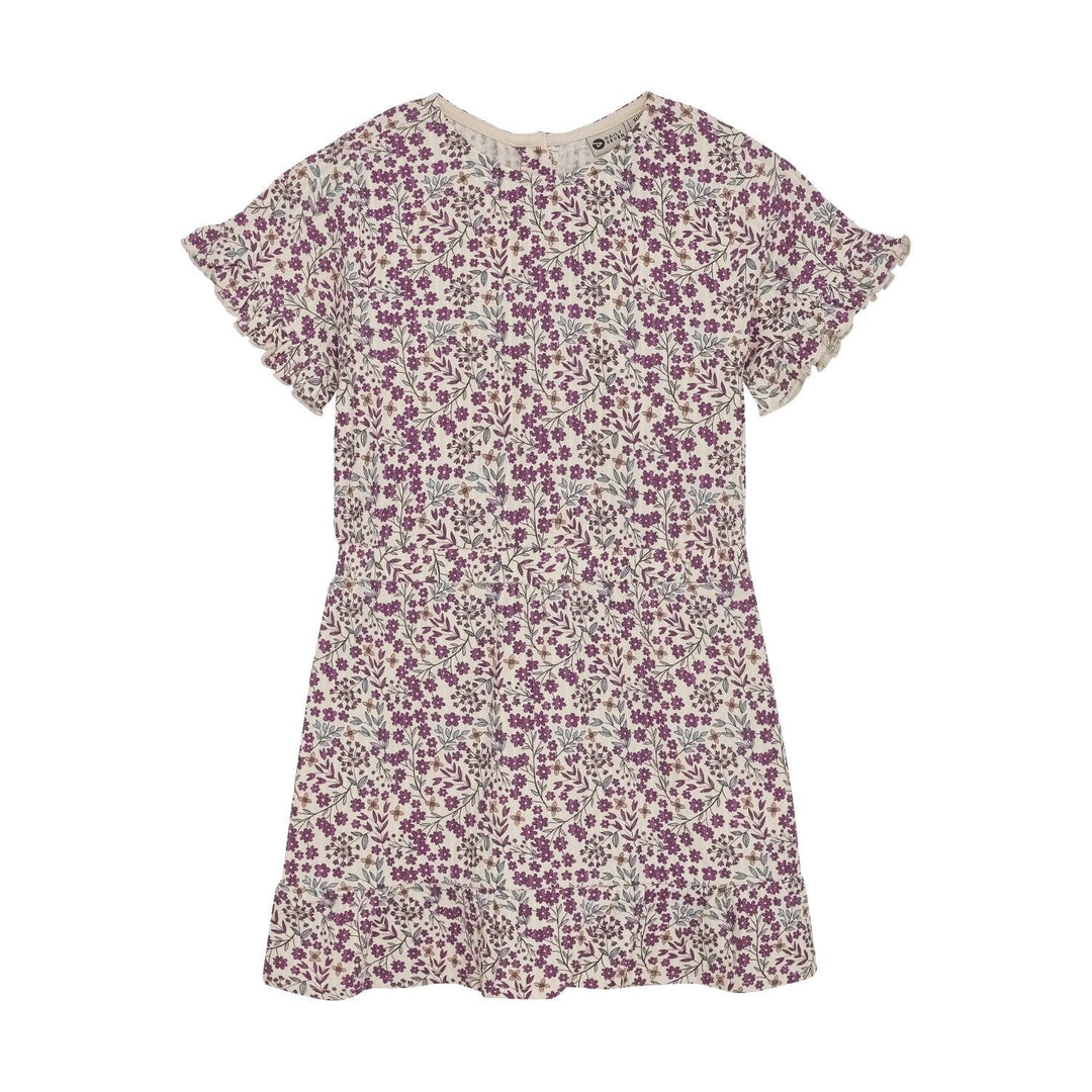 Robe manches courtes - Floral aubergine - Daily Seven Vêtements (échantillons) Daily Seven 