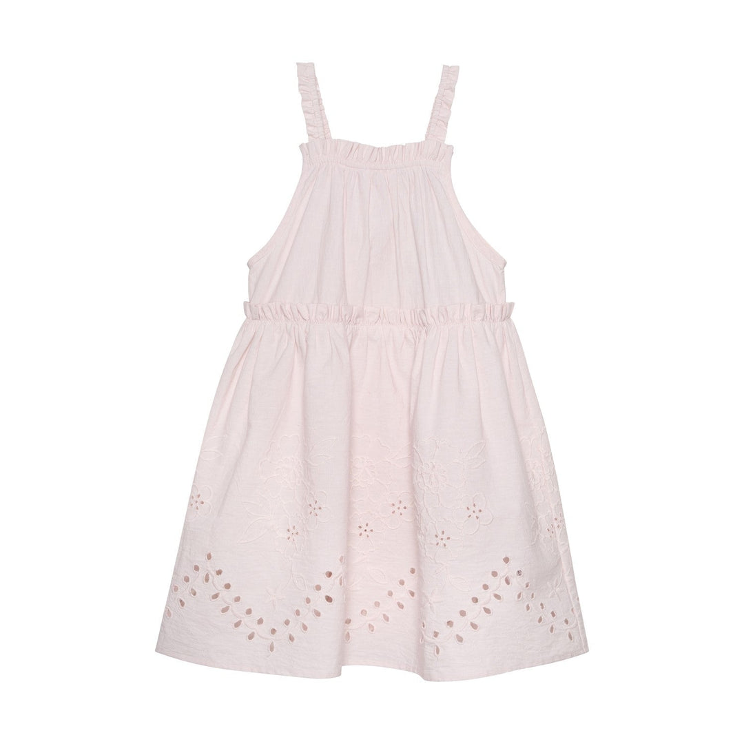 robe dentelle motifs floraux rose Minymo Mlle et Coco 123117
