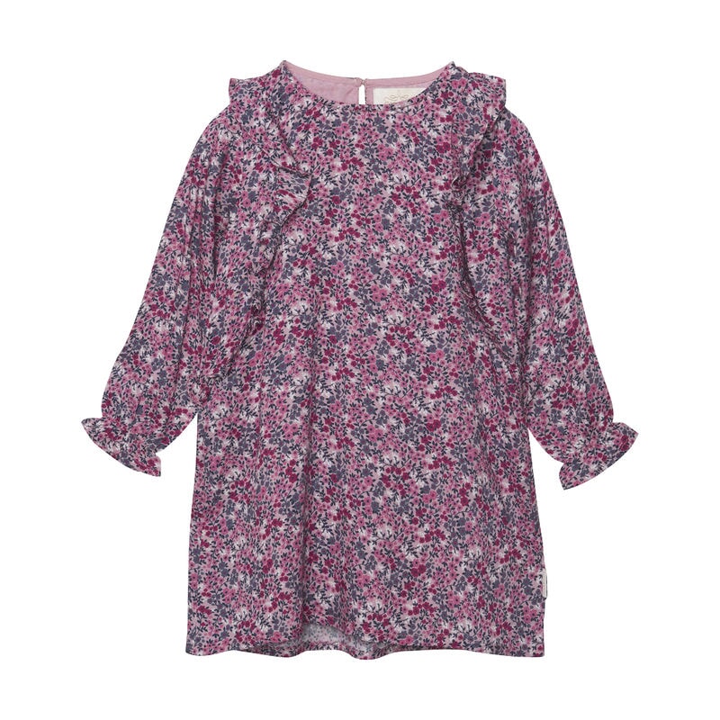robe manches longues fleuri rose mauve Creamie Mlle et Coco