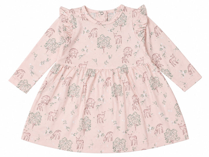 Robe tencel/modal Faon fond rose Coccoli Mlle et Coco