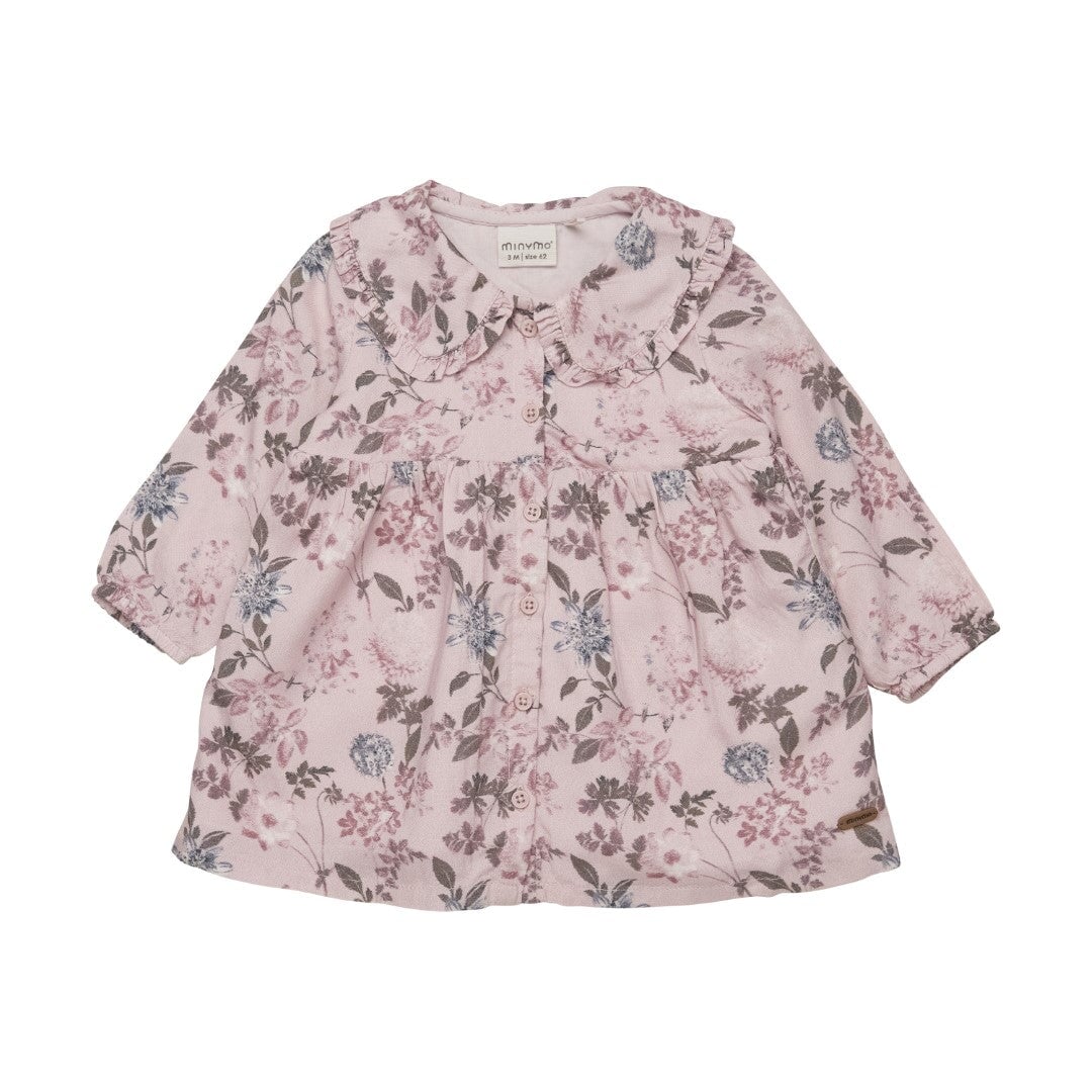 robe manches longues rose floral Minymo Mlle et Coco