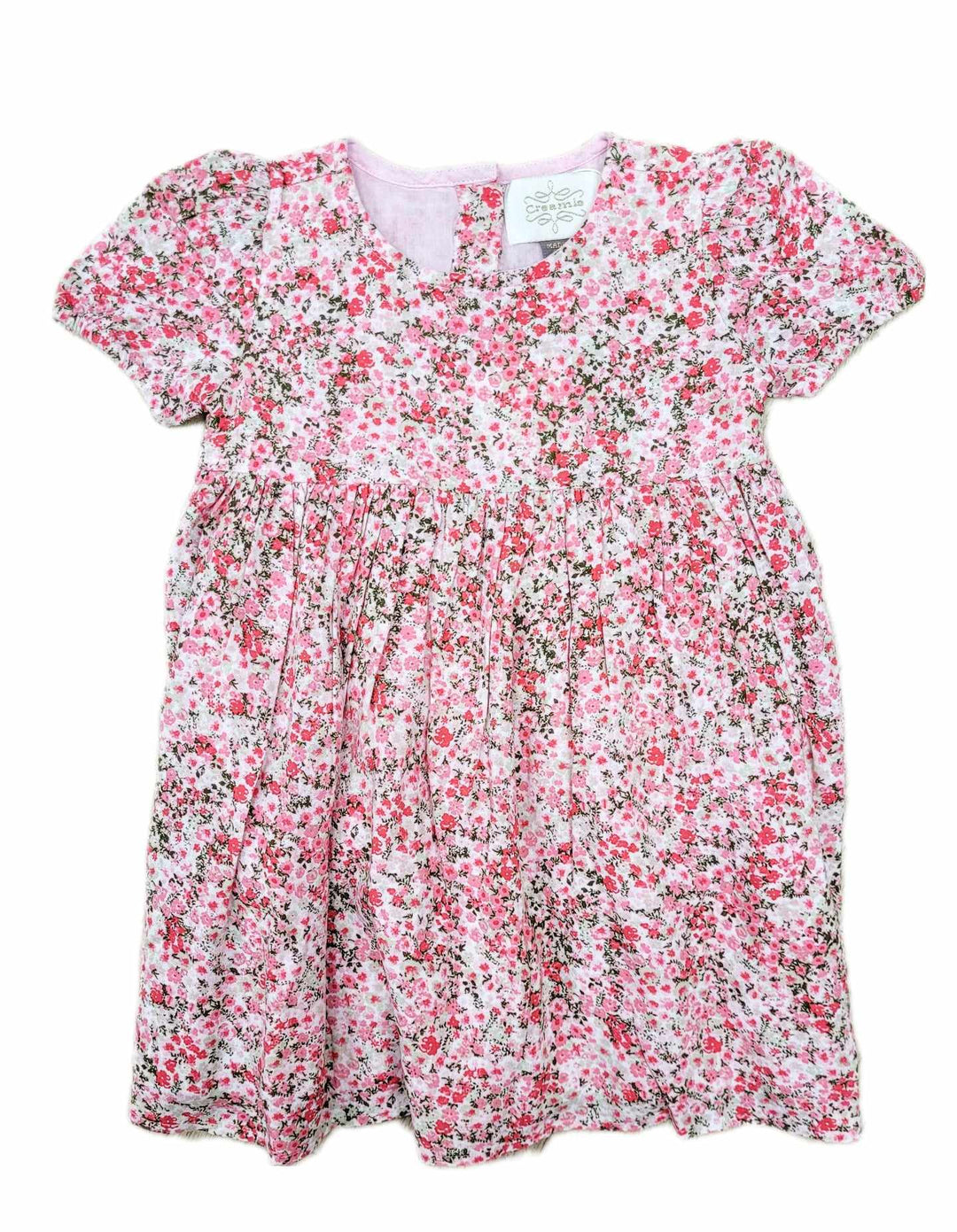robe fleuri rose vert vêtement creamie fille enfant
