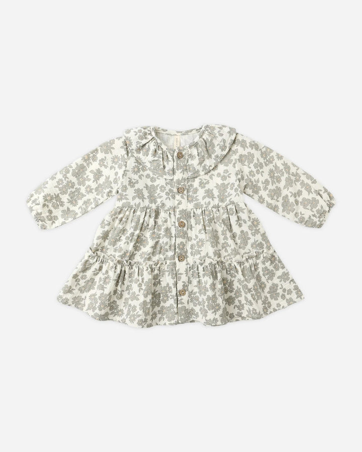 Robe et culotte assortie  Crème floral gris Quincy Mae