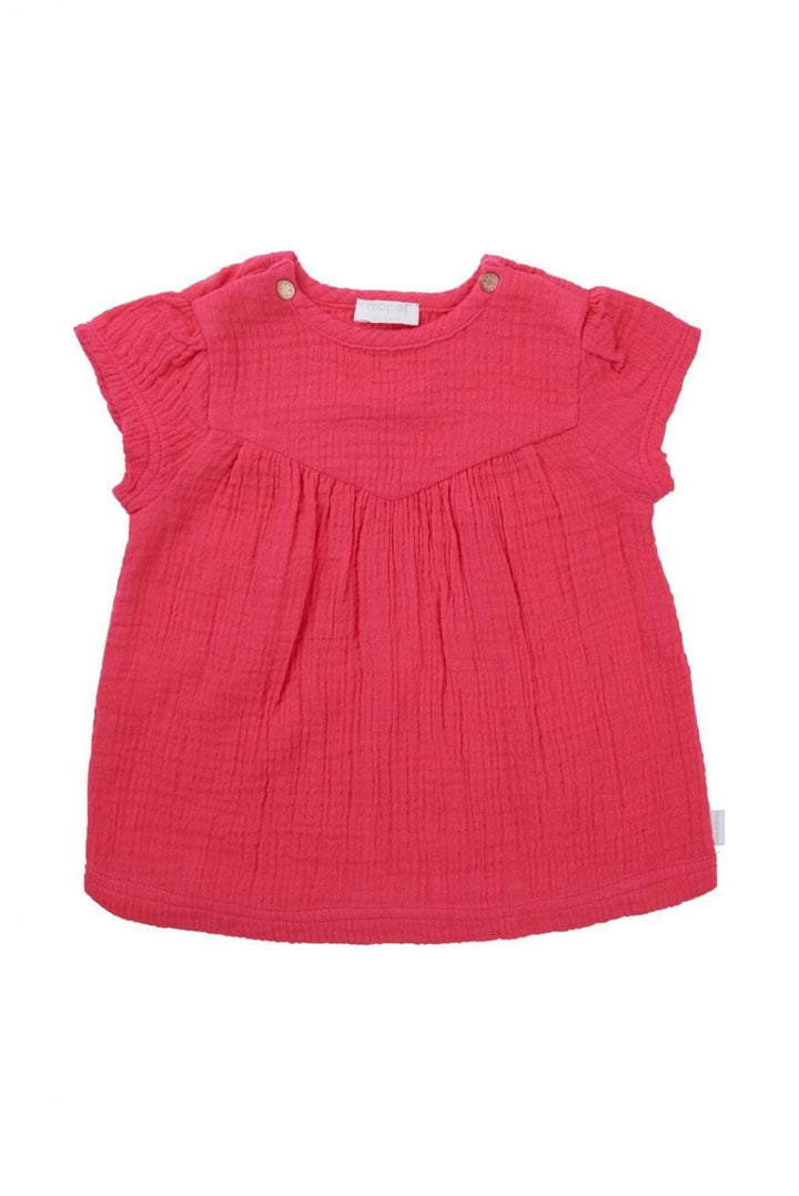 robe manches courtes Noppies framboise coton Mlle et Coco