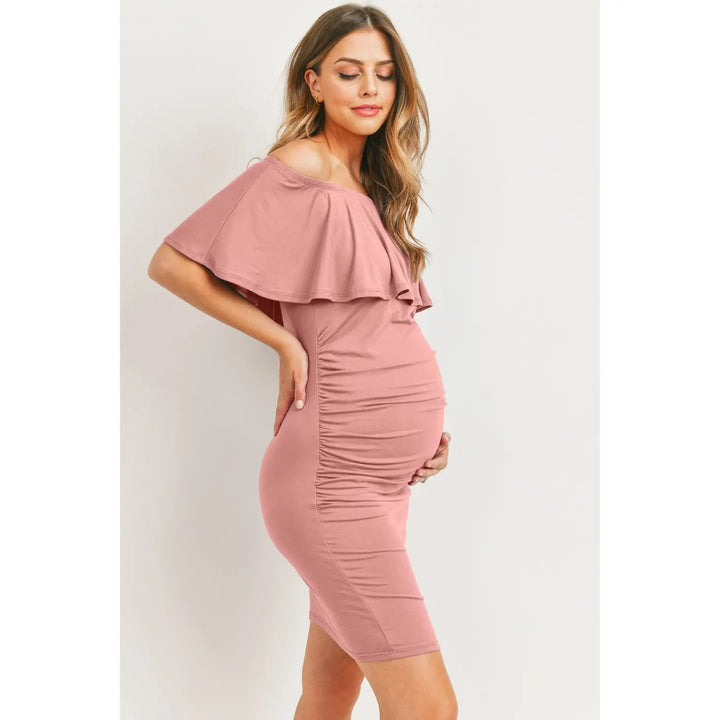 robe maternite hello miz rose épaule dénudée maman