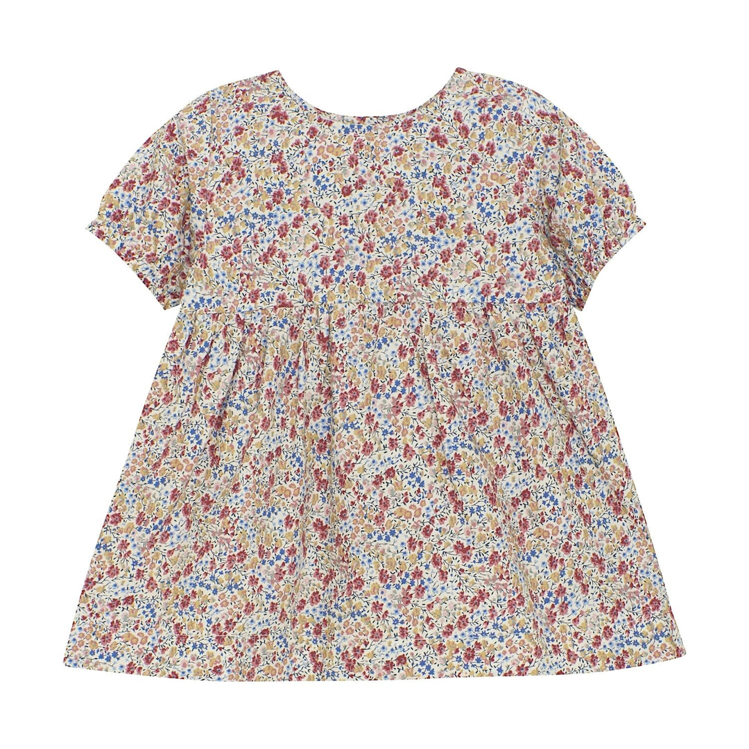 robe coton floral bleu rouge Huttelihut Mlle et Coco