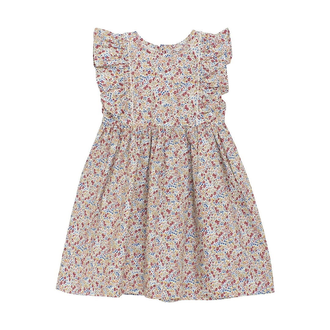 Robe floral bleu rouge Huttelihut Mlle et Coco vêtement