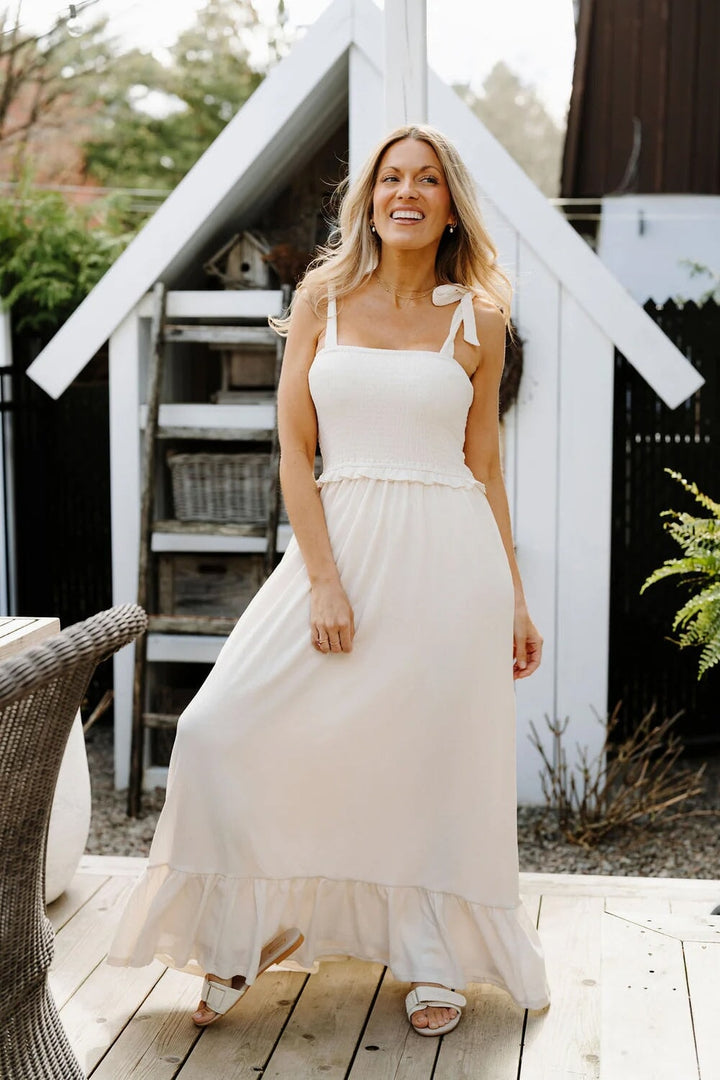 Robe maternité Larissa ivoire doux Rose Maternité Mlle et Coco