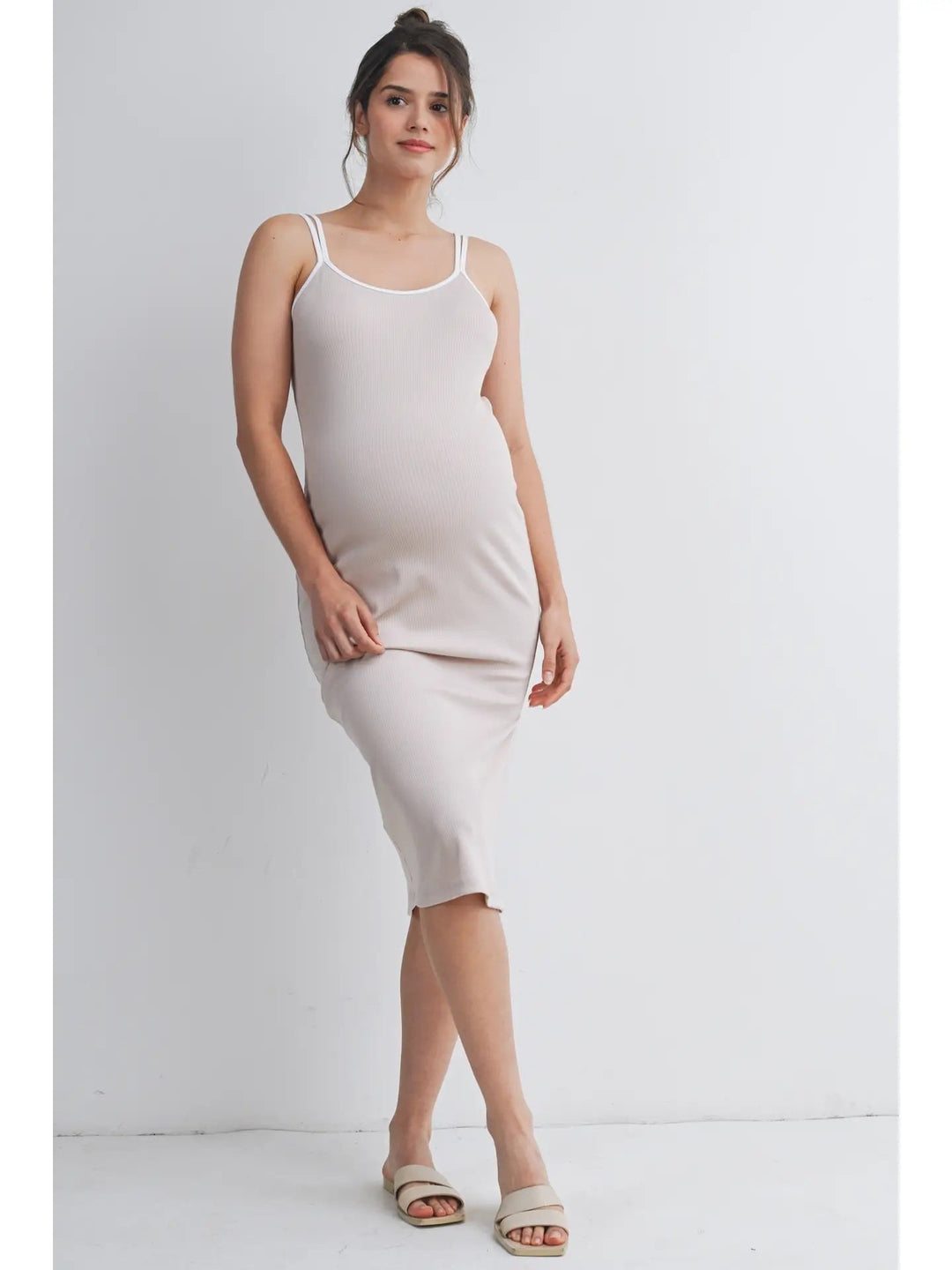 robe midi maternité taupe Hello Miz Mlle et Coco