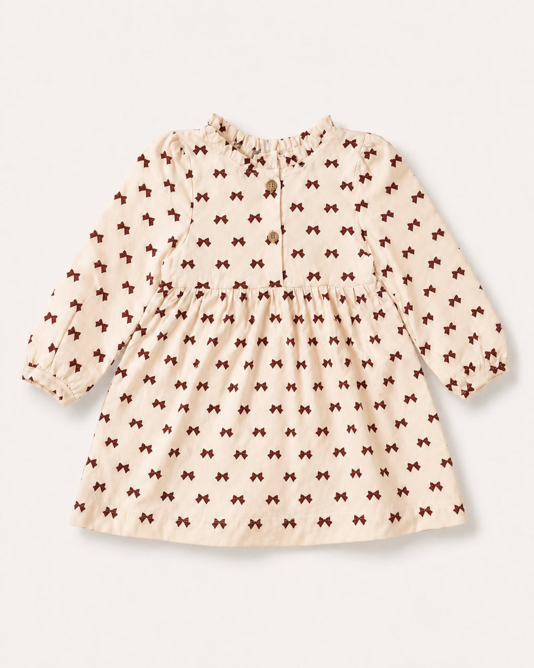 Robe cache-couches Crème et boucle rouge Minymo