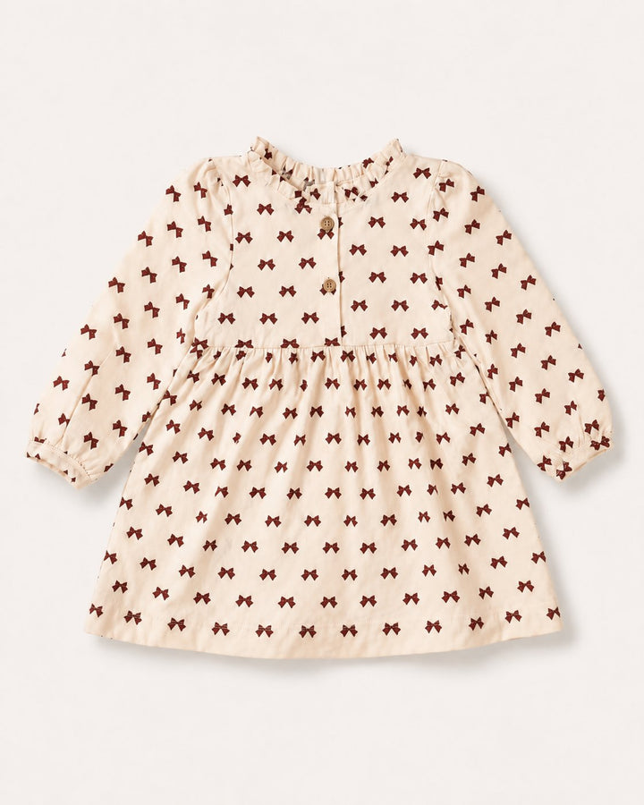 Robe cache-couches Crème et boucle rouge Minymo