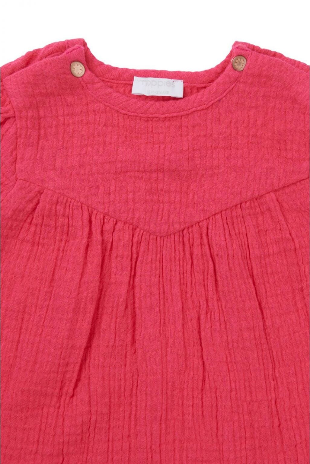 robe manches courtes Noppies framboise coton Mlle et Coco