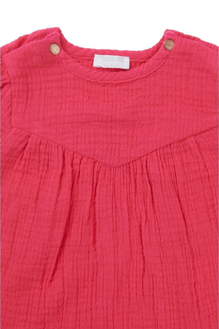 robe manches courtes Noppies framboise coton Mlle et Coco