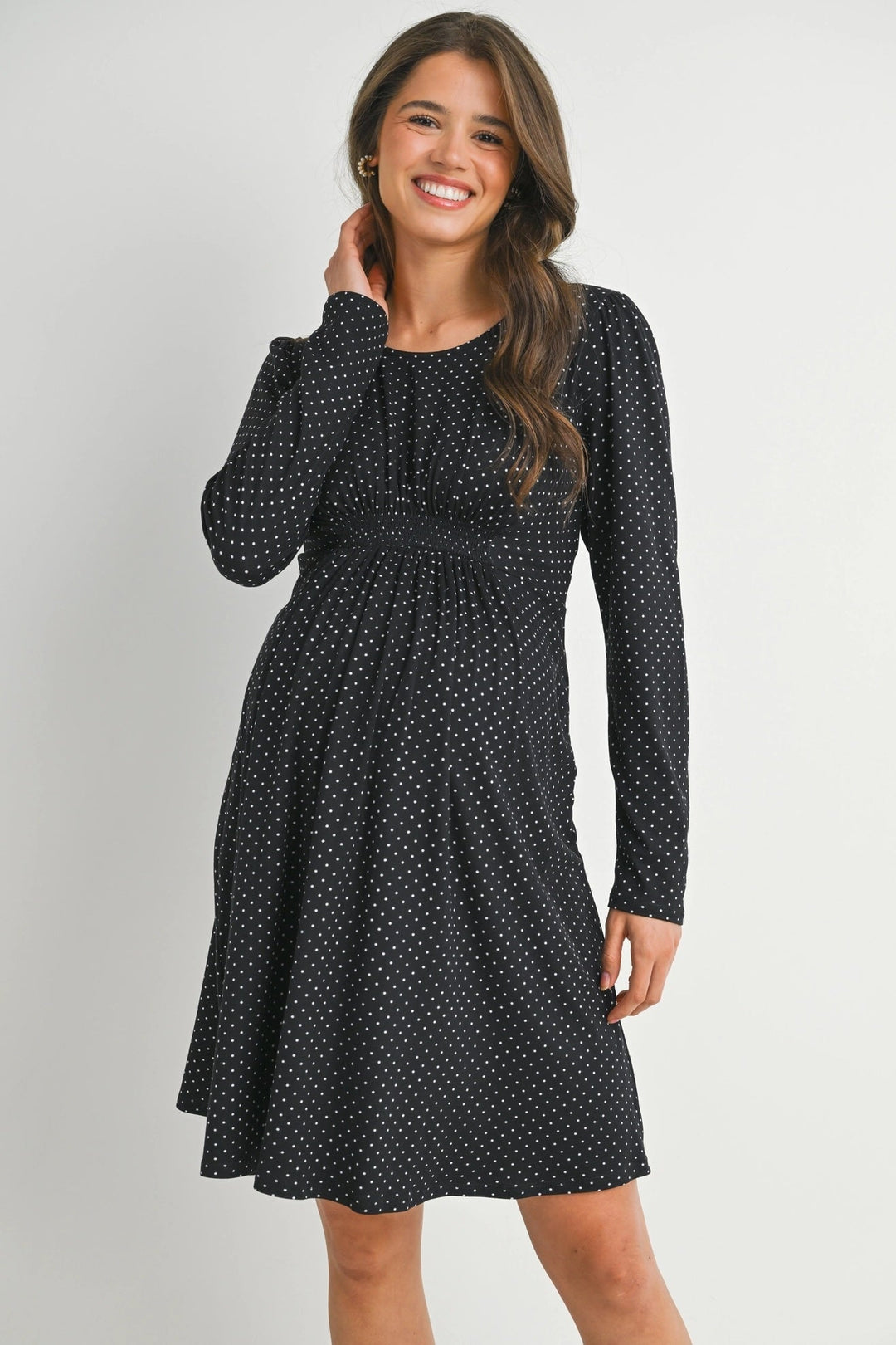 Robe maternité  Pois noir et blanc Hello Miz Mlle et Coco