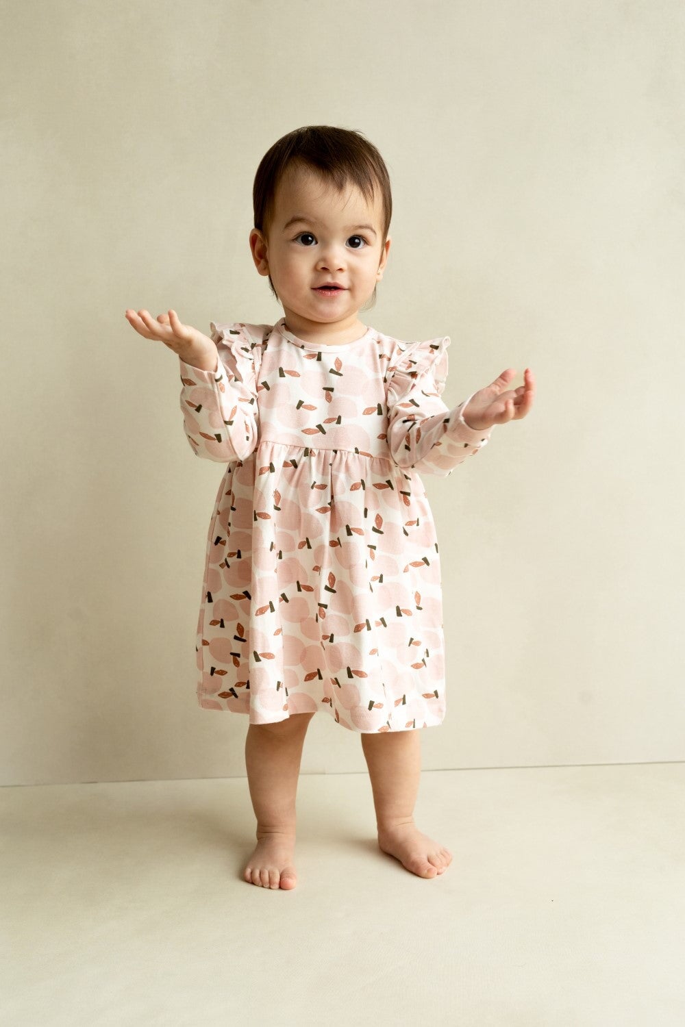 Robe manches longues  Pomme rose Coccoli Mlle et Coco