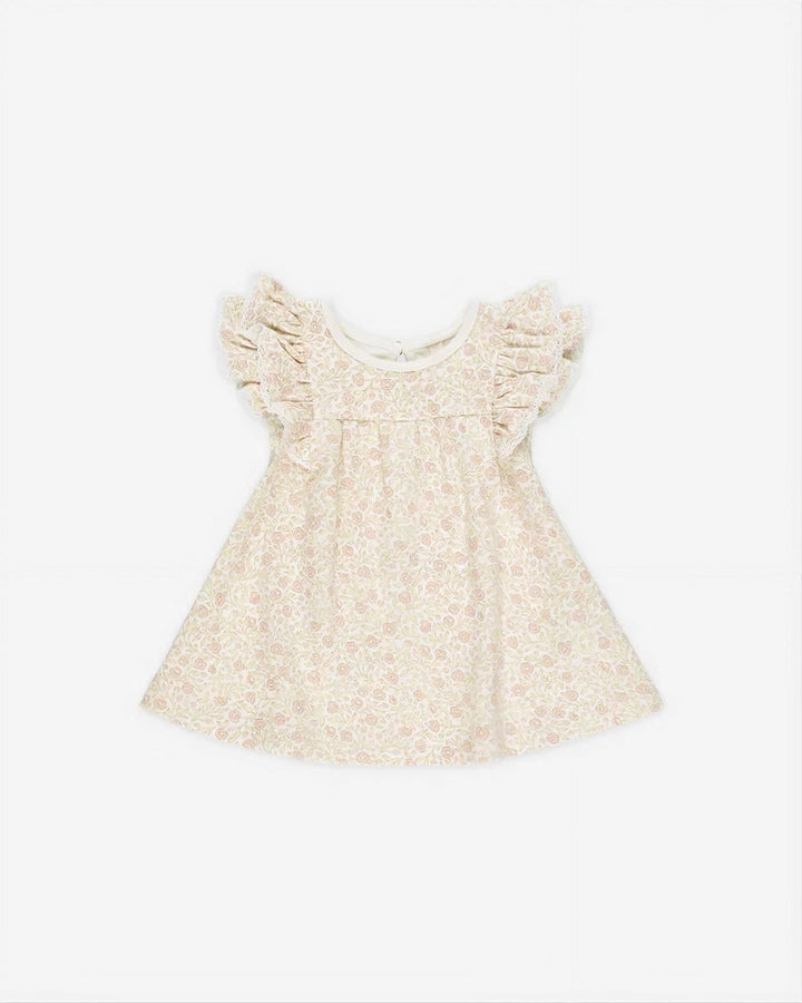 robe culotte assortie floral vieux rose Quincy Mae 