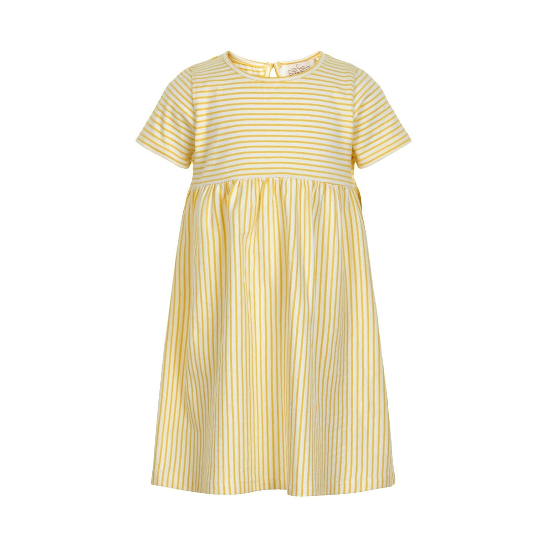 robe manche courte jaune et blanc Creamie Mlle et Coco