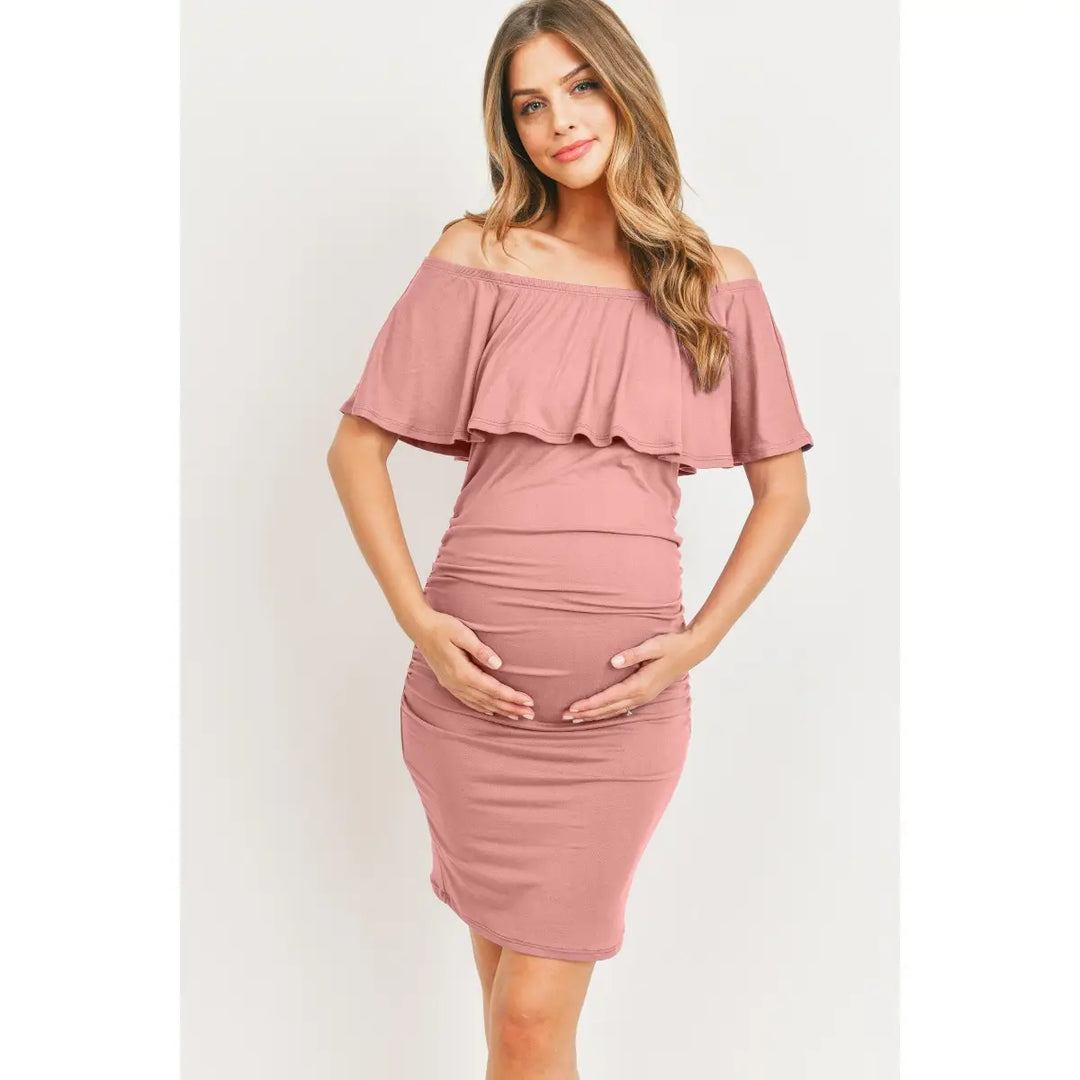 robe maternite hello miz rose épaule dénudée maman