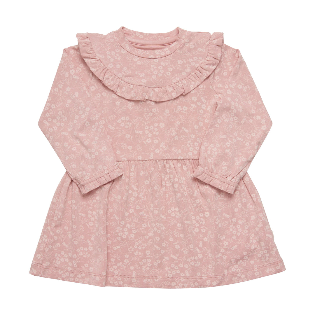 Robe manches longues - Rose motifs de fleurs - En Fant Vêtements (échantillons) En Fant 