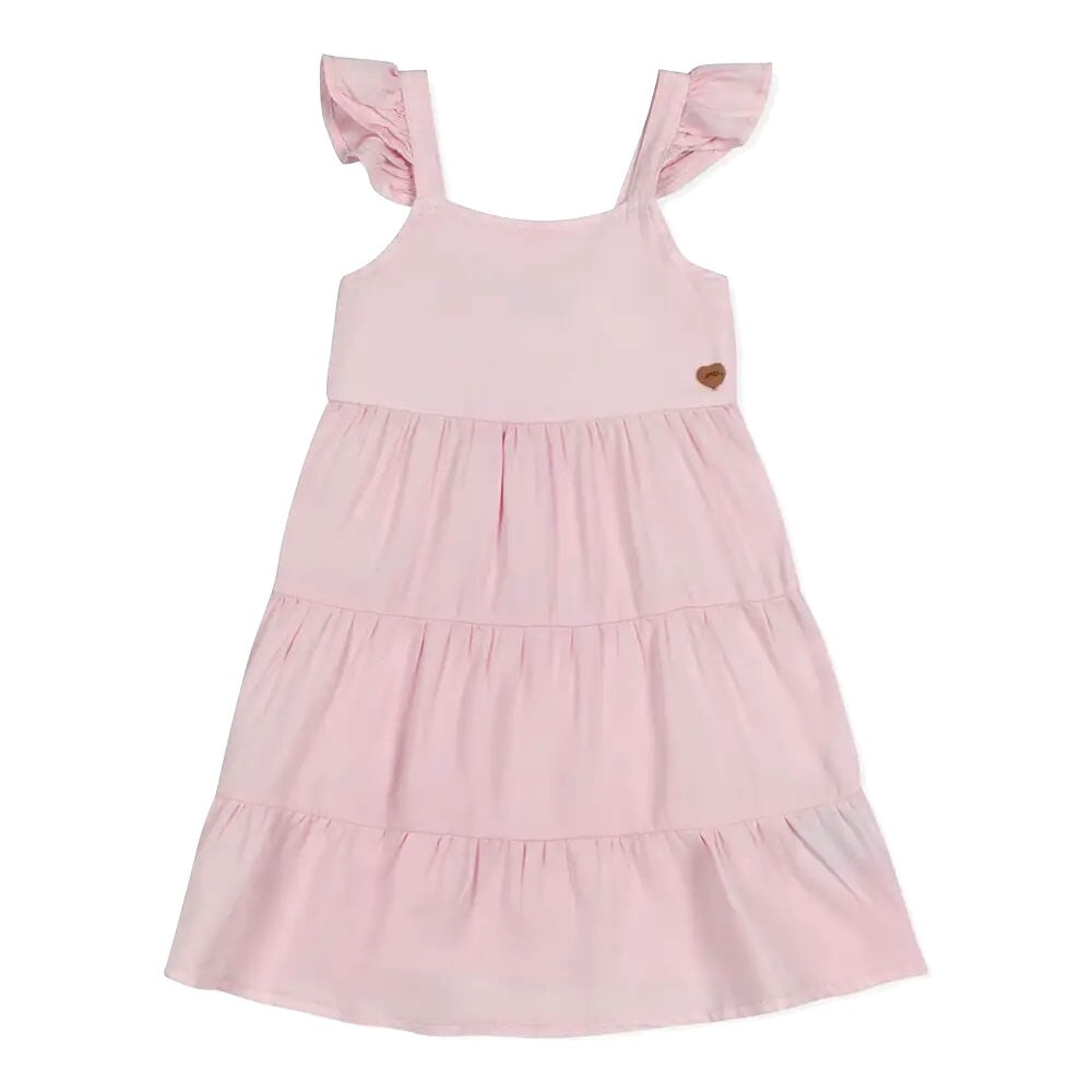 robe en tencel rose Wrtk fille Mlle et Coco