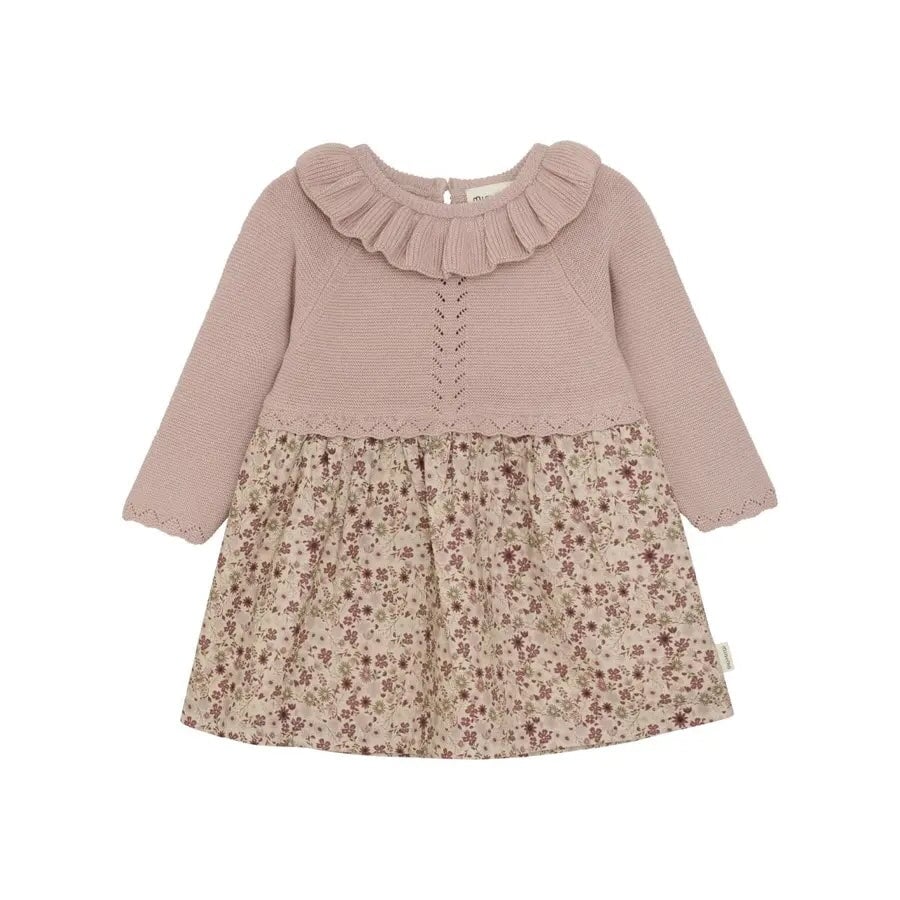 Robe en tricot fleuris Minymo Mlle et Coco