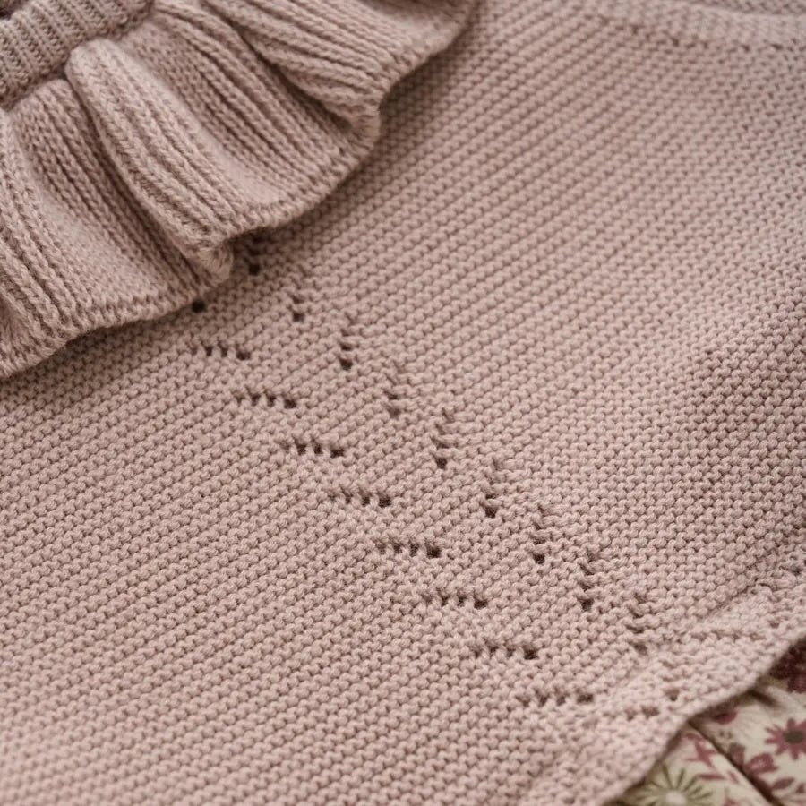 Robe en tricot fleuris Minymo Mlle et Coco